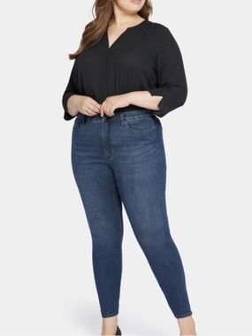 NYDJ Ami Skinny Jeans 18 Lift Tuck Slimming Fit Plus Sure Stretch Dark Wash